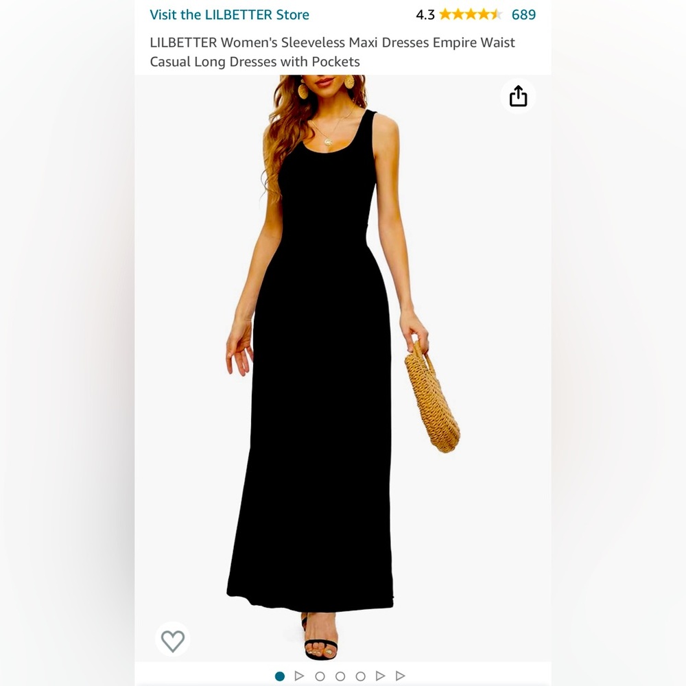 Brand new with tags Lil better Large black maxi dress